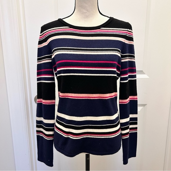 Diane Von Furstenberg Sweaters - Diane Von Furstenberg Multicolor Striped Cashmere Sweater SZ M
